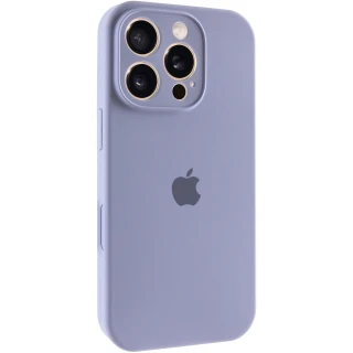 Чохол Silicone Case з захистом камери на Apple iPhone 16 Pro — Сірий / Lavender Gray