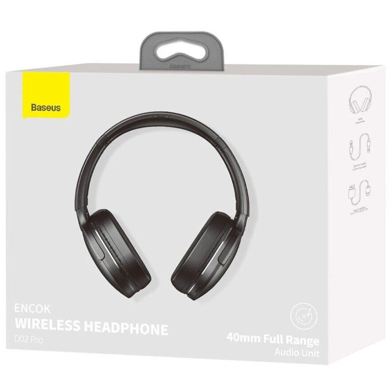 Накладні бездротові навушники Baseus Encok Wireless headphone D02 Pro (NGTD01030) – Black. Фото 6 з 8