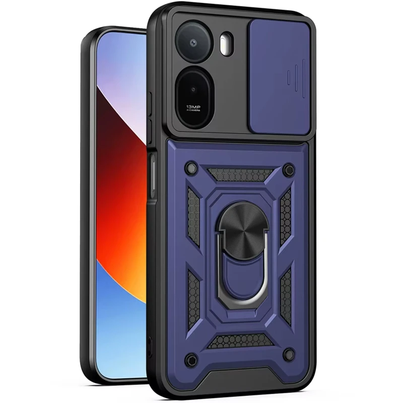 Удароміцний чохол Ummi Camshield Serge Ring (in box) для Xiaomi Redmi A7 Pro 4G – Синій / Navy. Фото 1 з 1