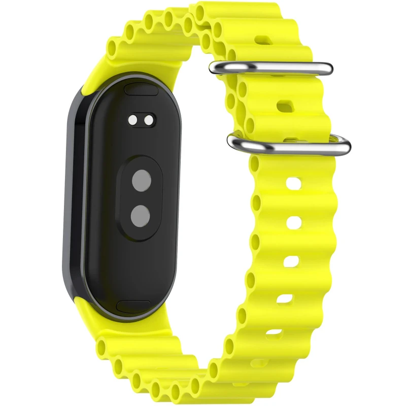 Ремінець Ocean Band для Xiaomi Mi Band 9/8 – Жовтий / Flash. Фото 6 з 8