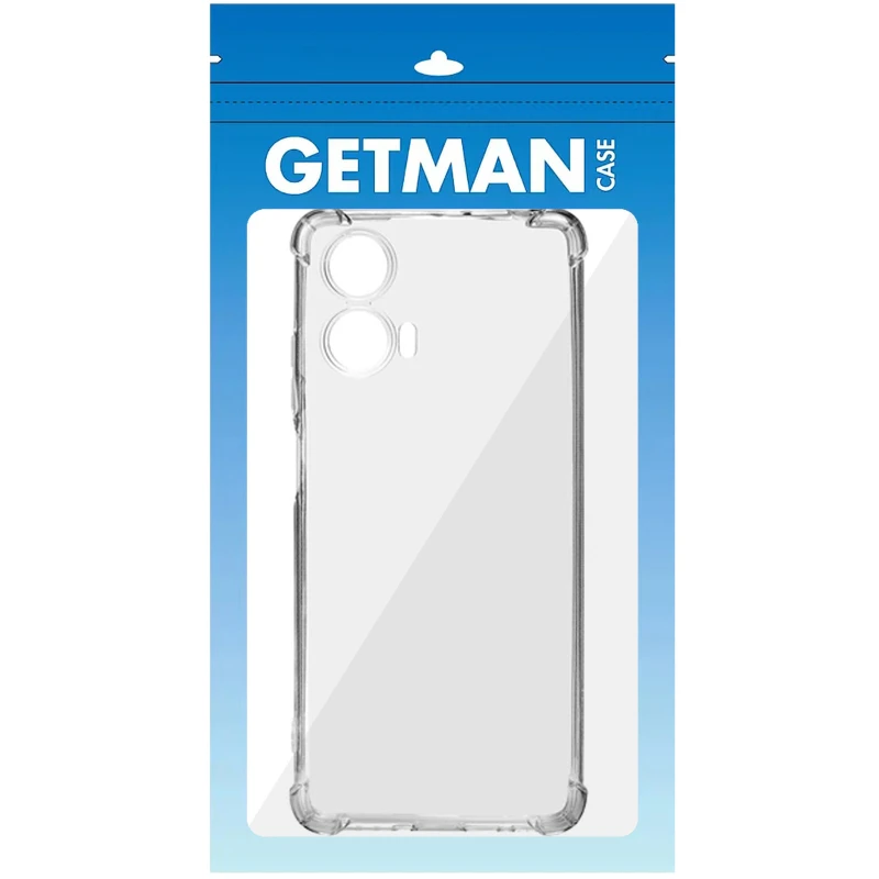 Ультратонкий силіконовий чохол GETMAN з критими бортами та камерою для Motorola Edge 50 Fusion – Безбарвний (прозорий). Фото 5 з 7