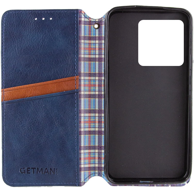 Чехол книжка GETMAN кубик для Xiaomi 14 – Синий. Фото 3 из 8