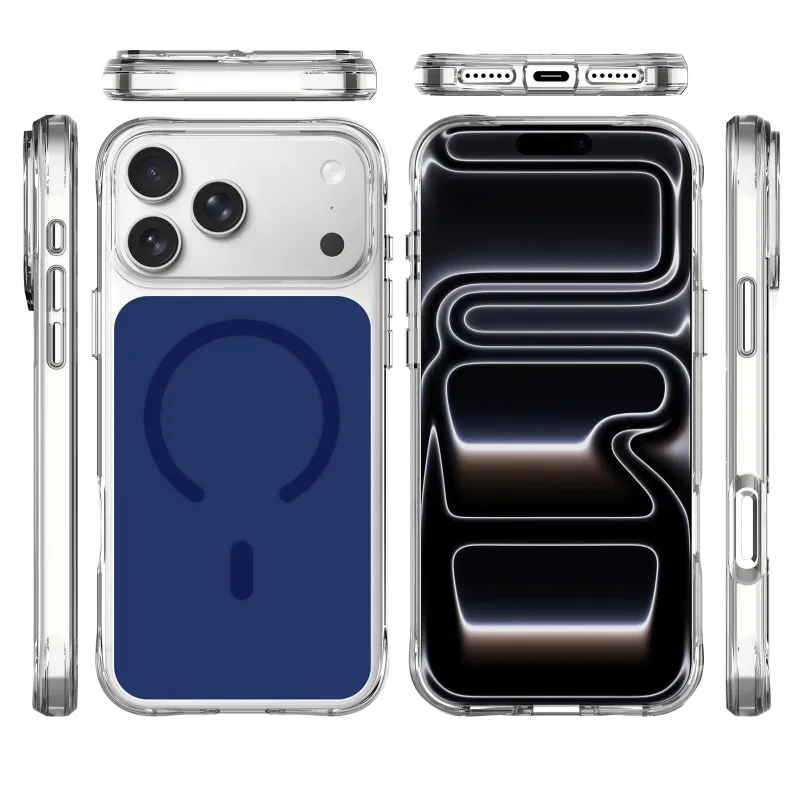 Чохол TPU+PC Space Pure Color with Magnetic Fit для Apple iPhone 17 Pro Max (6.9") – Blue. Фото 3 з 3