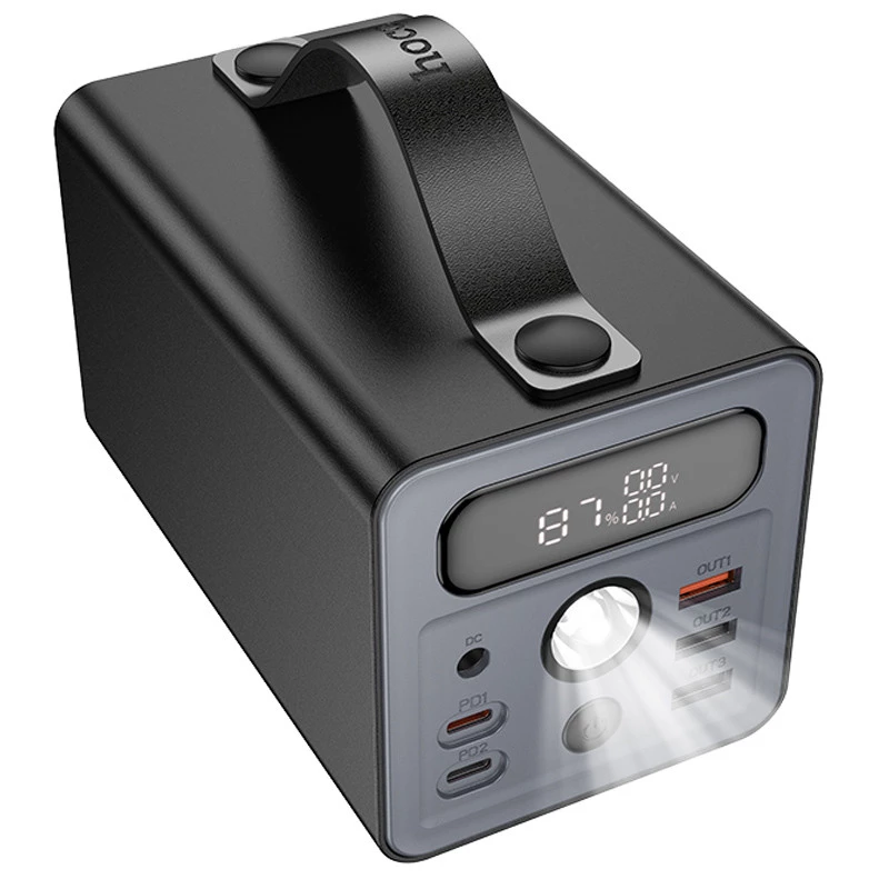 Портативное ЗУ Power Bank Hoco J138 22.5W+PD20W+DC12V 60000 mAh – Black. Фото 1 из 7