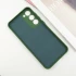 Кольоровий силіконовий чохол GETMAN із закритою камерою для Samsung Galaxy S23 – Зелений / Dark green. Фото 6 з 11