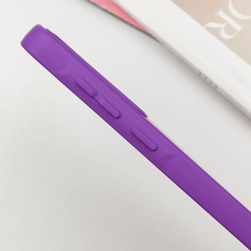 Кольоровий силіконовий чохол GETMAN із закритою камерою для Samsung Galaxy S24+ – Фіолетовий / Purple. Фото 4 з 7