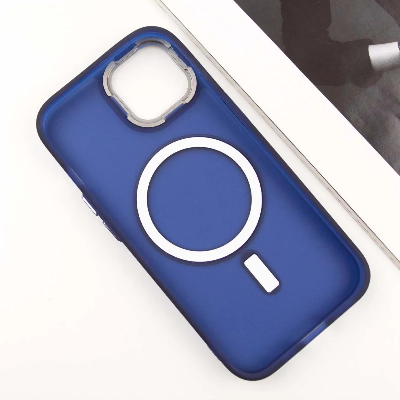 Кольоровий TPU+PC з MagSafe на Apple iPhone 14 (6.1") – Deep Navy. Фото 7 з 11