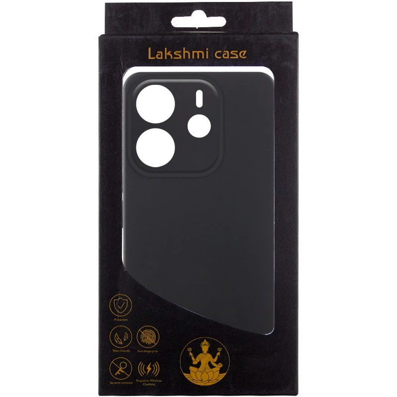 Чохол Silicone Case Lakshmi Premium із закритою камерою для Xiaomi Redmi Note 12 Pro+ 5G – Чорний / Black. Фото 2 з 2