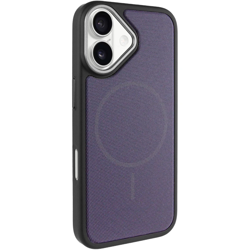 Чехол TPU TechWoven Hybrid with MagSafe для Apple iPhone 17 (6.3") – Black / Purple. Фото 1 из 6