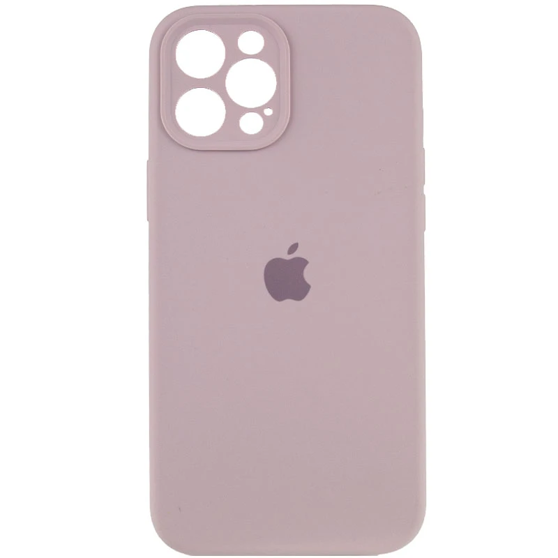 Чехол Silicone Case с защитой камеры для Apple iPhone 12 Pro (6.1") – Серый / Lavender. Фото 2 из 7