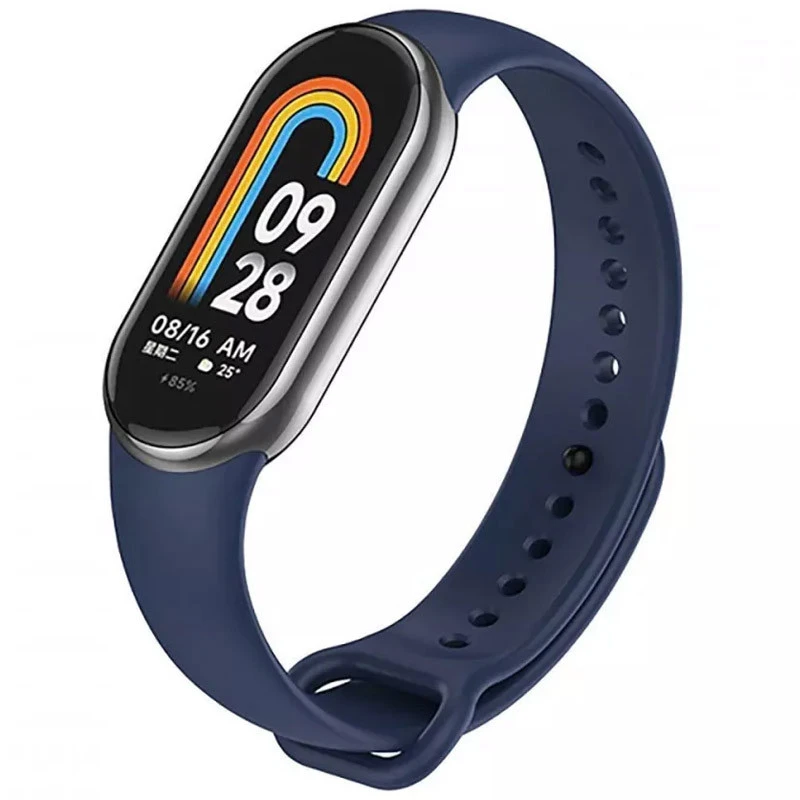 Силіконовий ремінець для Xiaomi Mi Band 8/9/10 – Темно-синій / Midnight blue. Фото 1 з 1