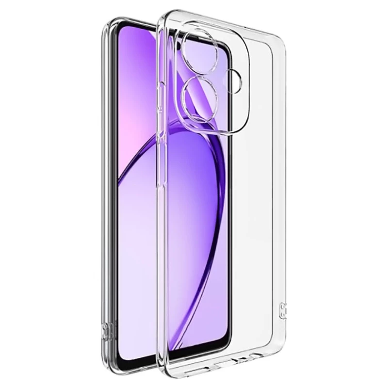 Ультратонкий силиконовый чехол 1,5 мм с защитой камеры для Oppo A3 4G – Бесцветный (прозрачный). Фото 1 из 2