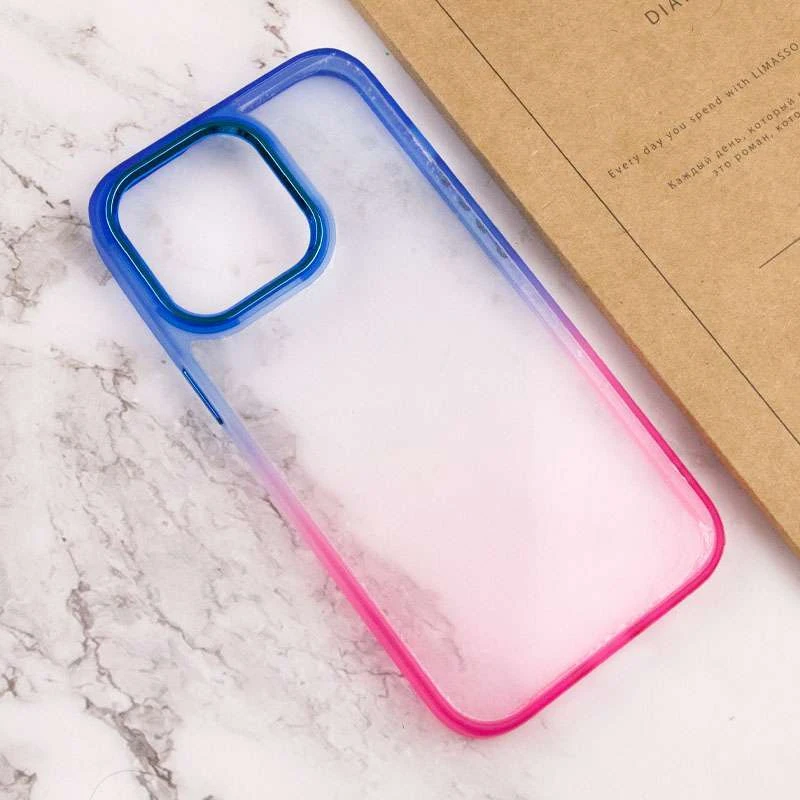 Силіконовий чохол фреш на Apple iPhone 13 Pro Max (6.7") – Рожевий / Синій. Фото 5 з 6