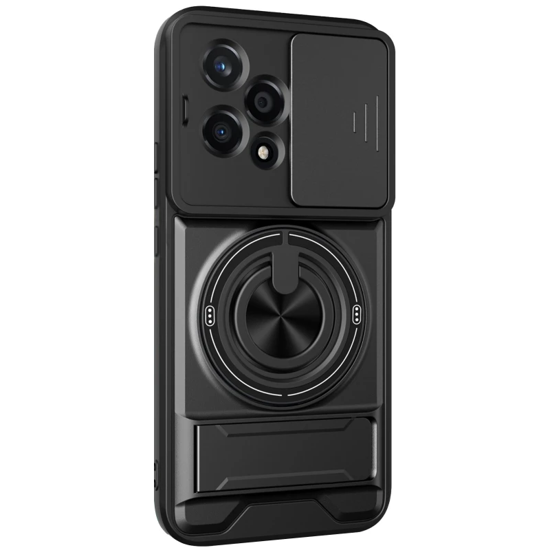 Ударостійкий чохол Camshield StandRing case для Oppo Reno 15 – Black. Фото 1 з 3