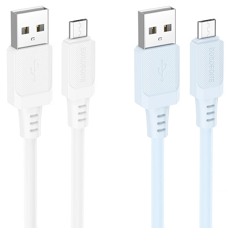 Дата кабель Borofone BX115 Lotto USB to MicroUSB 2.4A (1m) фото 1 з 2