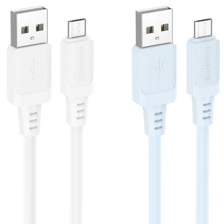 Дата кабель Borofone BX115 Lotto USB to MicroUSB 2.4A (1m) фото 1 з 2