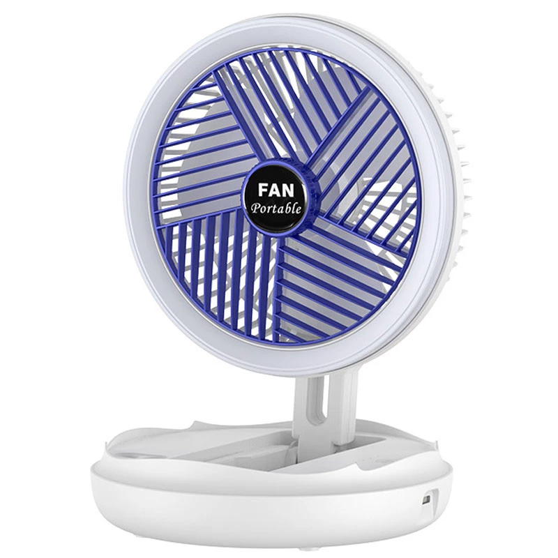 Настільний складний вентилятор Folding Fan 2in1 with Night Light – White. Фото 2 з 7