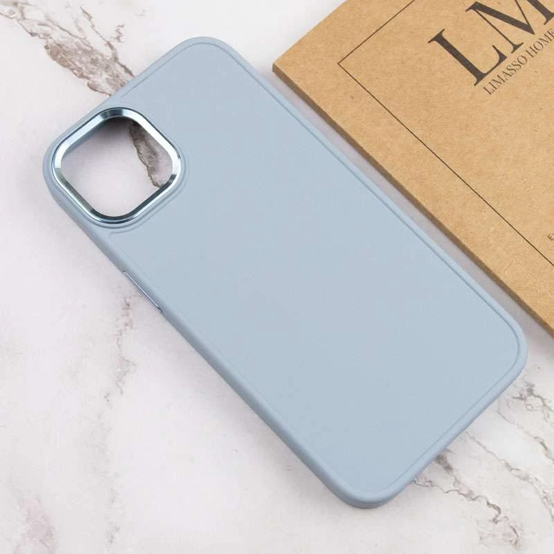 TPU чехол Bonbon с металлическими кнопками для Apple iPhone 14 (6.1") – Голубой / Mist blue. Фото 5 из 6
