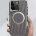 Кольоровий TPU+PC з металевими кнопками , кільцем та MagSafe для Apple iPhone 15 Pro (6.1") – Сірий. Фото 2 з 5