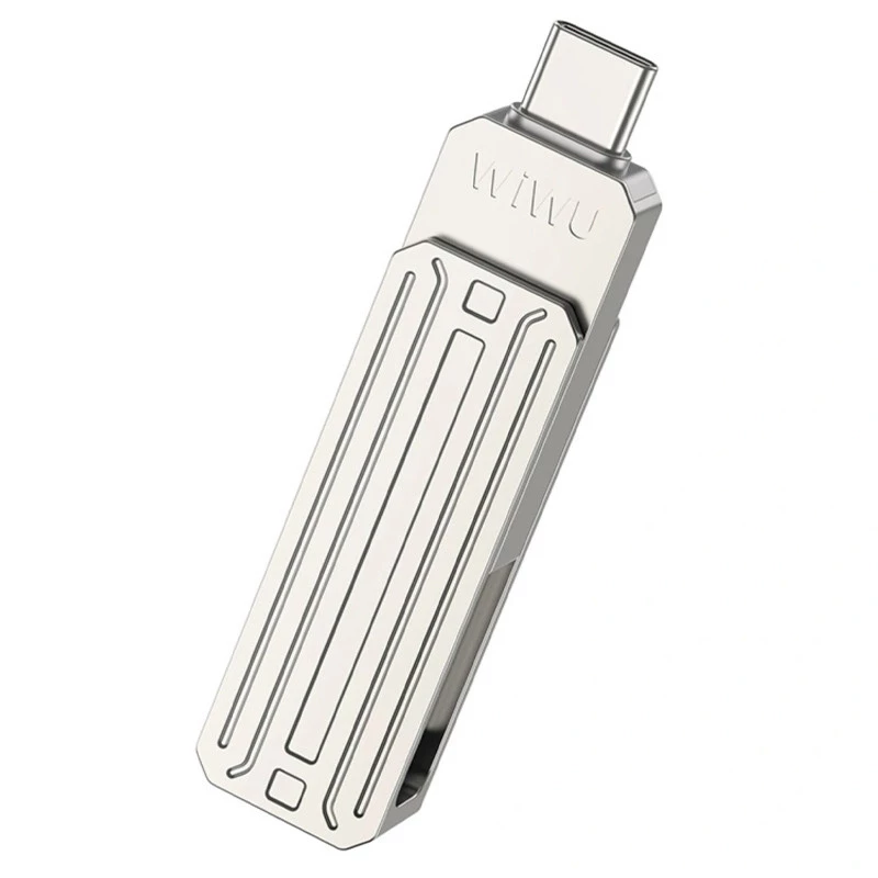 Флеш-драйв USB 3.0 Flash Drive WIWU Wi-FD001 3 in 1 32GB – silver. Фото 2 з 6