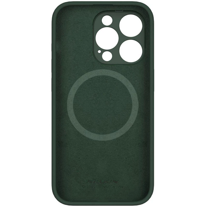 Чохол Nillkin Silicone LensWing Magnetic з закритою камерою на Apple iPhone 15 Pro (6.1") – Зелений / Green. Фото 3 з 4