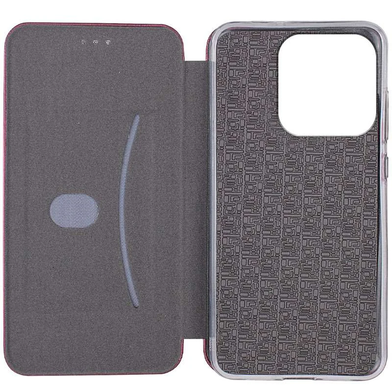 Чохол-книжка класичний на Xiaomi Redmi 12C / Poco C55 – Бордовий. Фото 3 з 4