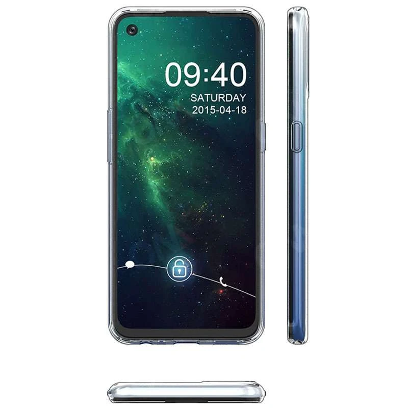 Ультратонкий силіконовий чохол 1мм на Oppo A53 / A32 / A33 – Безбарвний (прозорий). Фото 4 з 5