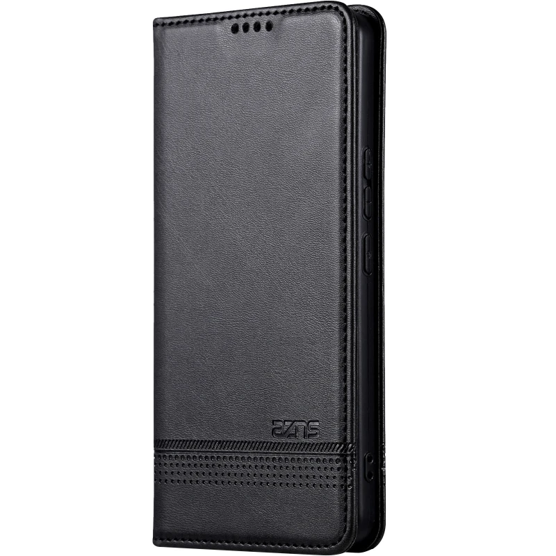 Кожаный чехол-книжка AZNS Classic series для Samsung Galaxy A36 5G – Black. Фото 1 из 4