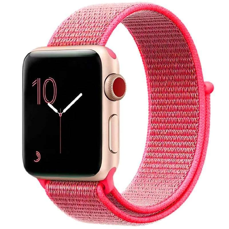 

Ремінець Nylon для Apple watch 42mm/44mm (Рожевий / Barbie pink)