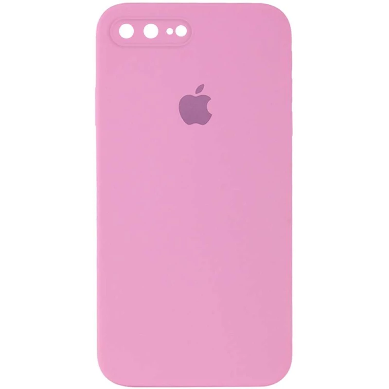 

Чехол Silicone Case Square с защитой камеры для Apple iPhone 7 plus / 8 plus (Розовый / Light pink), Рожевий / light pink