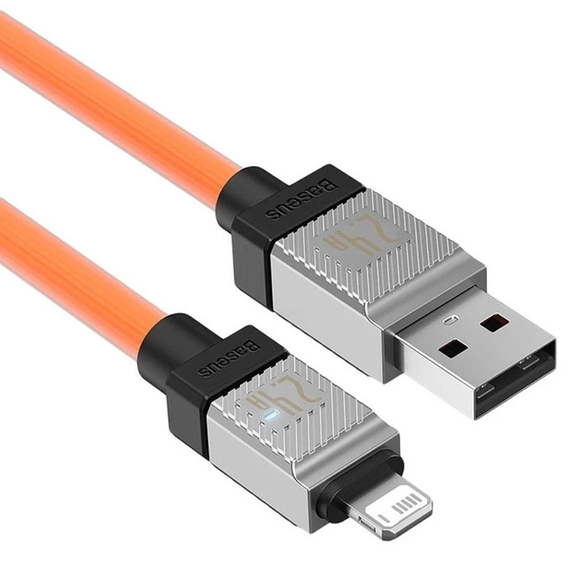Дата кабель Baseus CoolPlay Series USB to Lightning 2.4A (1m) (CAKW00040) – Orange. Фото 2 з 4