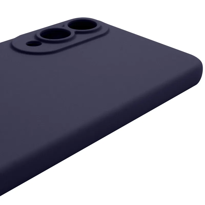 Чехол Silicone Case Lakshmi Premium з закритою камерою на Samsung Galaxy S25 Edge – Темно-синий / Midnight blue. Фото 5 из 14