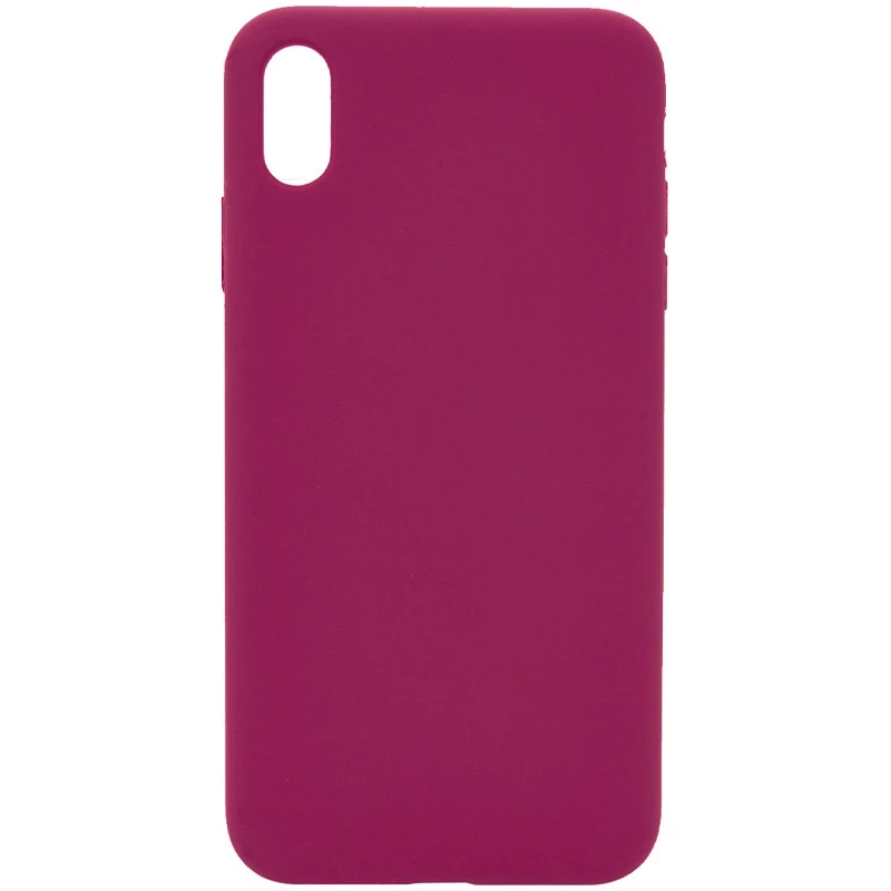 Чехол с закрытым низом Silicone Case для Apple iPhone XS (5.8") – Красный / Rose Red. Фото 1 из 1