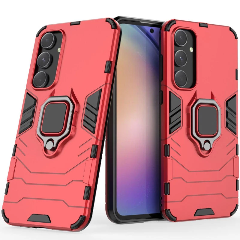 Протиударний чохол Transformer з кільцем на Samsung Galaxy A35 – Червоний / Dante Red. Фото 6 з 6