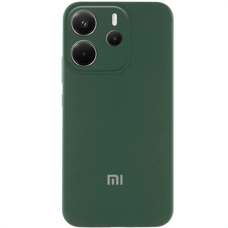 Силиконовый чехол Cover Lakshmi с защитой камеры для Xiaomi Redmi Note 14 4G (Int. version) – Зеленый / Dark green. Фото 1 из 2