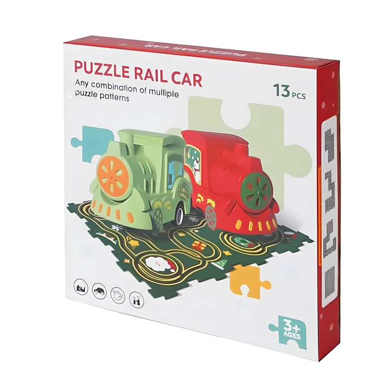 Розвиваюча іграшка-пазл SHT XDL588-19 Merry Christmas (13pcs) – Green. Фото 7 з 7