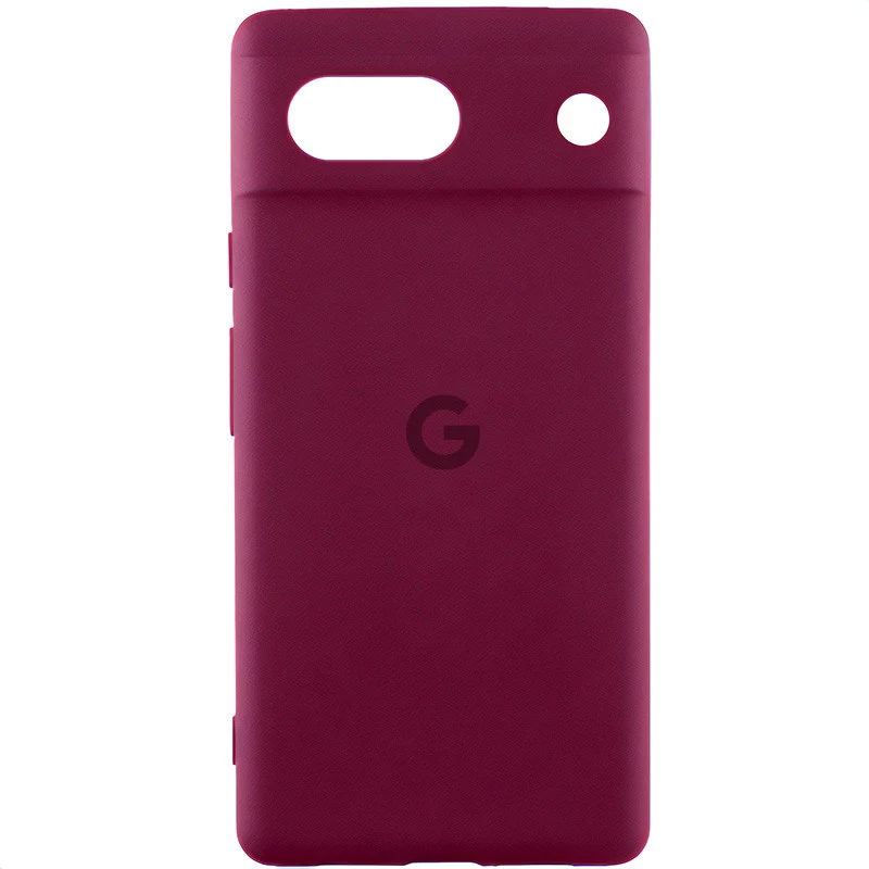 Чохол Silicone Case Lakshmi Premium L з закритою камерою на Google Pixel 7a – Бордовий / Plum. Фото 3 з 6