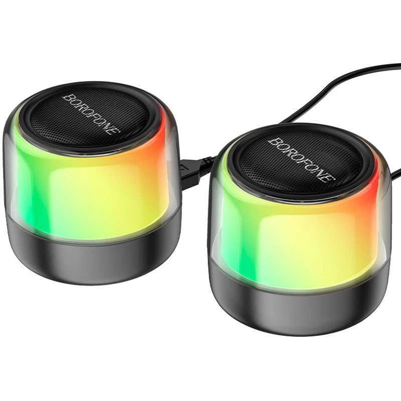 

Bluetooth колонка Borofone BP12 Colorful BT wired 2-in-1 computer speaker (Black)