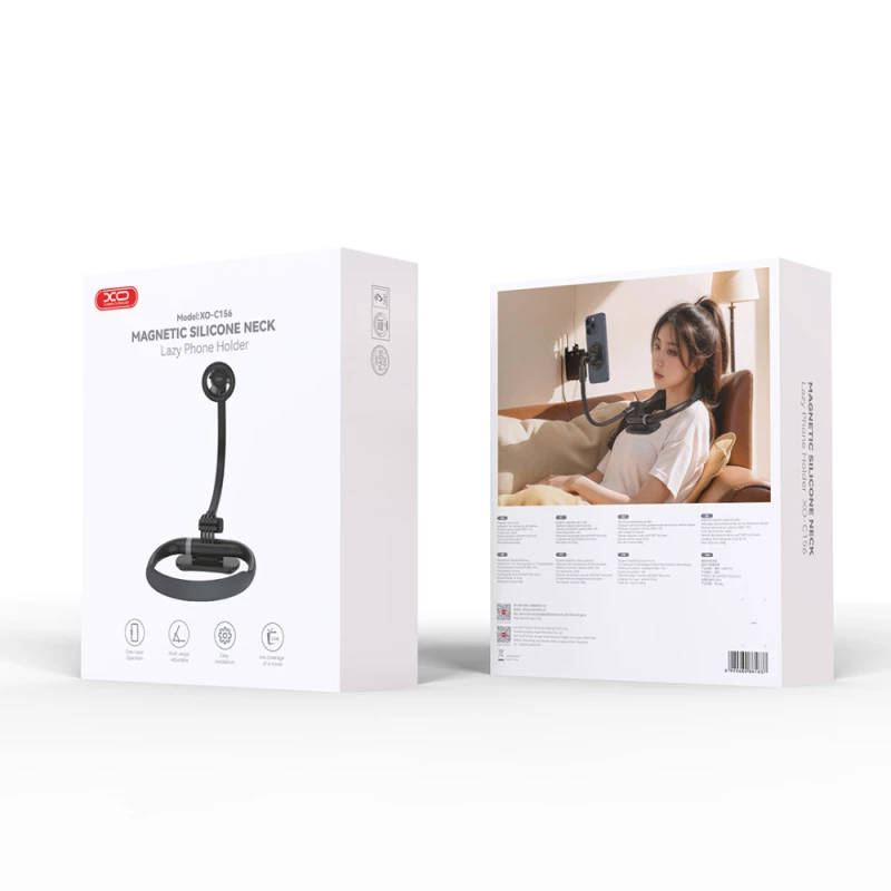 Тримач для телефону XO C156 на шею магнітний – Black. Фото 4 з 6