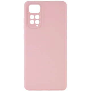 Цветной силиконовый чехол с защитой камеры для Xiaomi Redmi Note 11 (Global) / Note 11S — Розовый / Pink Sand
