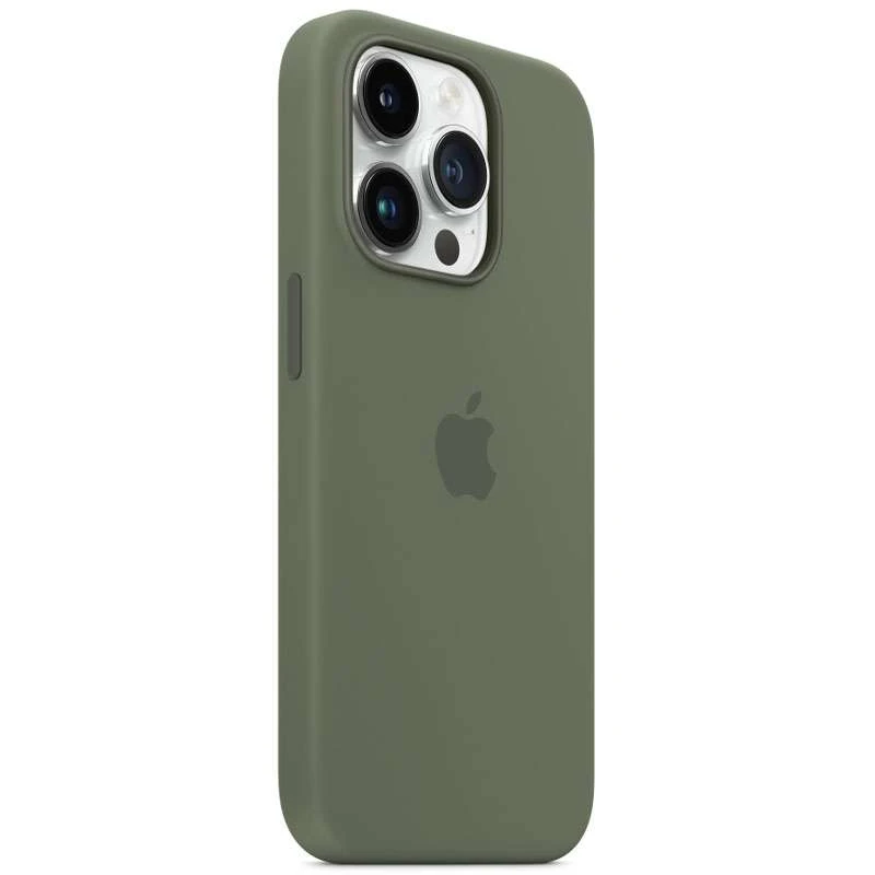 Чохол Silicone case (AAA) with Magsafe для Apple iPhone 14 Pro (6.1") – Зелений / Olive. Фото 2 з 3