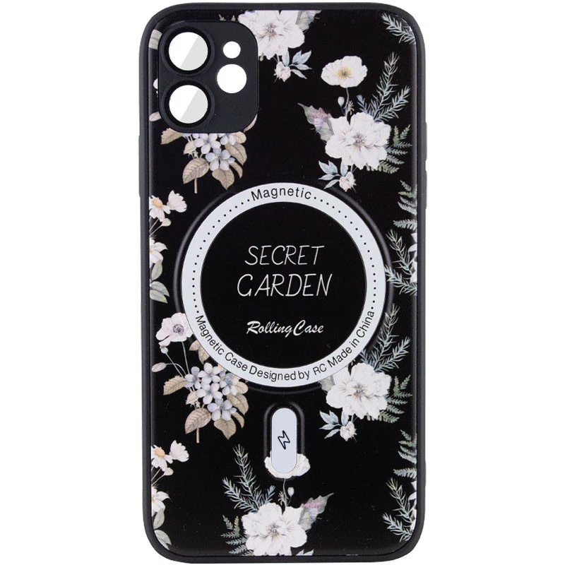 

TPU+PC чехол Secret Garden с MagSafe для Apple iPhone 12 (6.1") (Black)