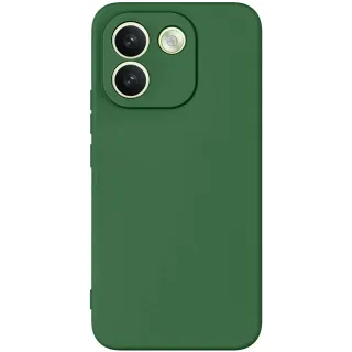 Цветной силиконовый чехол GETMAN с закрытой камерой на Xiaomi Redmi Note 17 Pro Max — Зеленый / Dark green