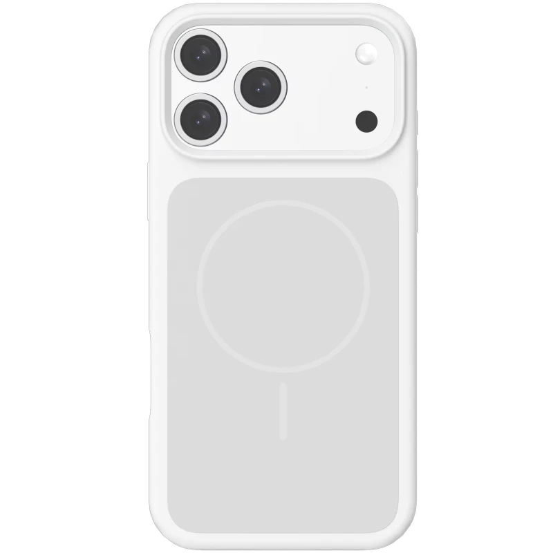 Чехол Silk Duo Color (AA) NO LOGO with Magnetic Fit для Apple iPhone 17 (6.3") – White. Фото 1 из 2