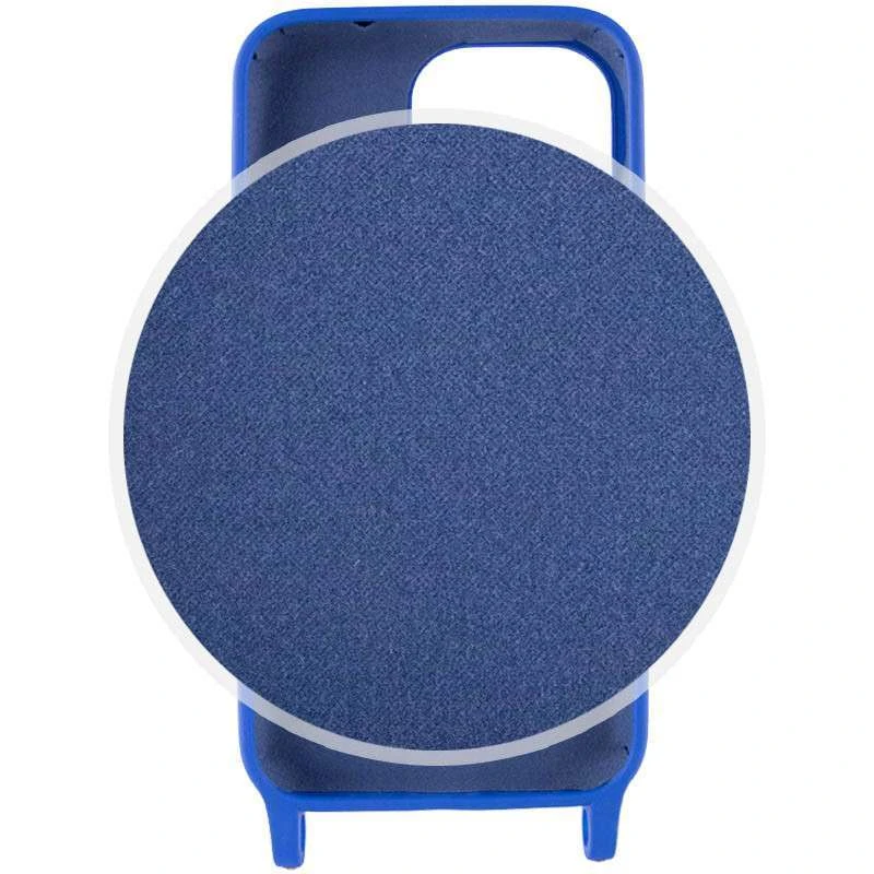 Чохол Cord case Ukrainian style з довгим кольоровим ремінцем на Apple iPhone XS (5.8") – Темно-синій / Midnight blue. Фото 3 з 4