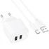 МЗП Hoco CS51A Surplus (2USB-A) + Type-C – White. Фото 3 з 8