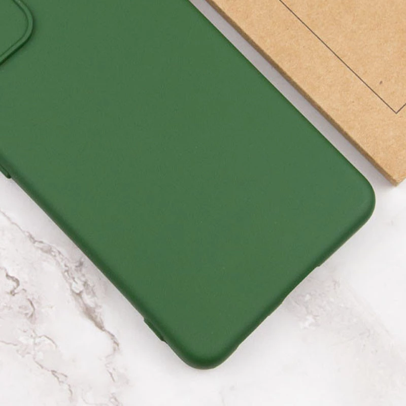 Чохол Silicone Case Lakshmi Plus з закритою камерою на Xiaomi Redmi Note 12 5G – Зелений / Dark green. Фото 4 з 4