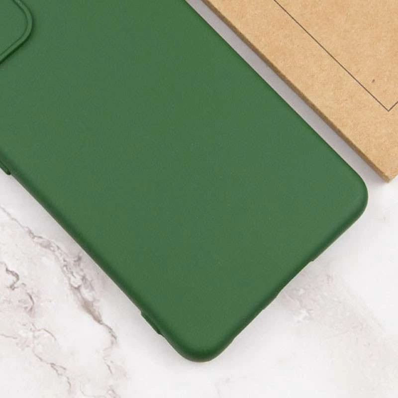 Чохол Silicone Case Lakshmi з закритою камерою на Xiaomi Redmi 12C / Poco C55 – Зелений / Dark green. Фото 3 з 3