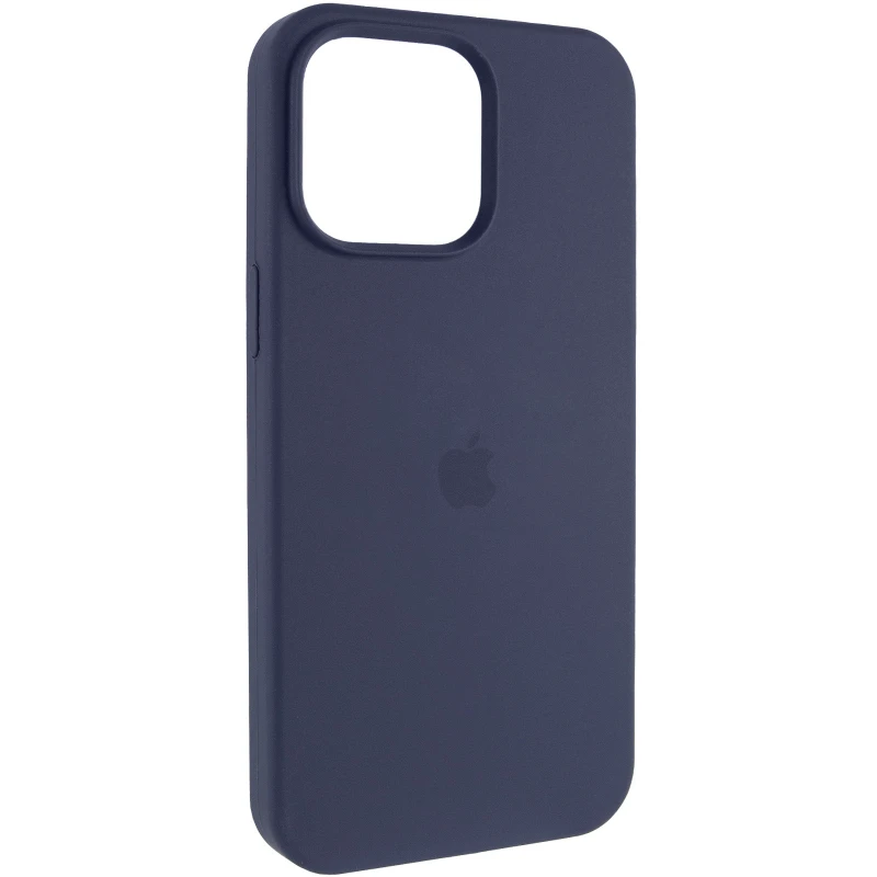 Чехол Silicone Case (AA) Logo with MagSafe для Apple iPhone 13 (6.1") – Темно-синий / Midnight blue. Фото 2 из 6