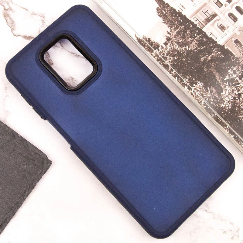 Чохол TPU+PC Lyon Frosted на Xiaomi Redmi Note 9s / Note 9 Pro / Note 9 Pro Max – Синій / Navy Blue. Фото 5 з 7